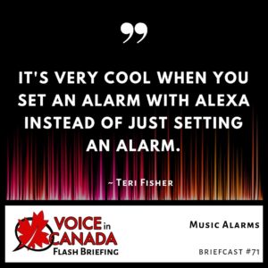 setting music alarm on alexa