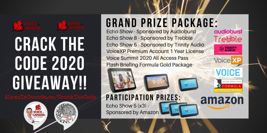 online contests, sweepstakes and giveaways - Voice In Canada Flash Briefing: 500th Episode Giveaway! WIN PRIZES worth $3000!